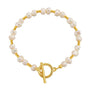 Lustrous Pearl Toggle Bracelet-pearl bracelet-shell bracelet-shell jewelry-wedding bracelet