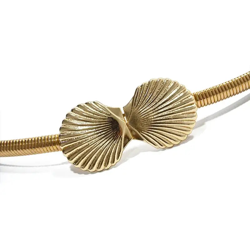 Luxury_shell_belt-shell belt-golden shell belt-gold shell belt conch shell belt-shell jewelry-boho chic style-weddind style belt