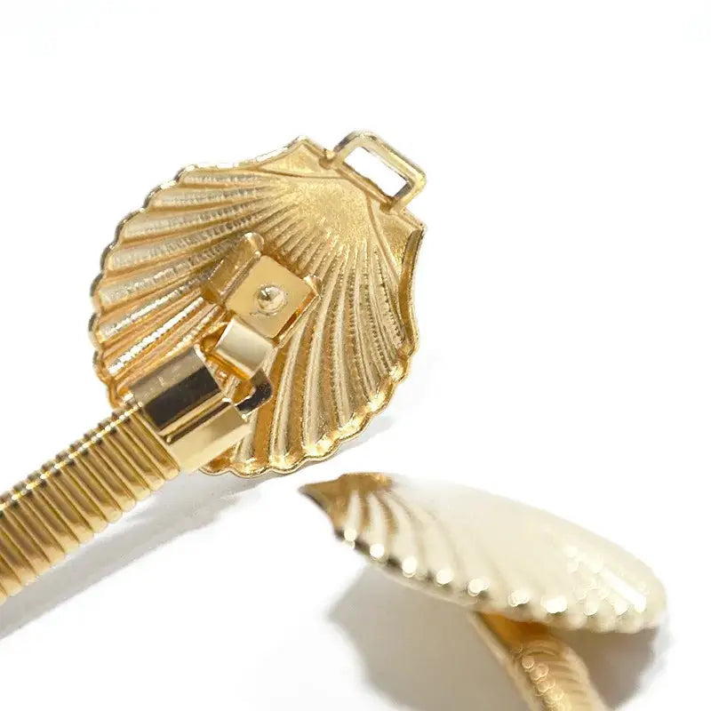 Luxury_shell_belt-shell belt-golden shell belt-gold shell belt conch shell belt-shell jewelry-boho chic style-weddind style belt