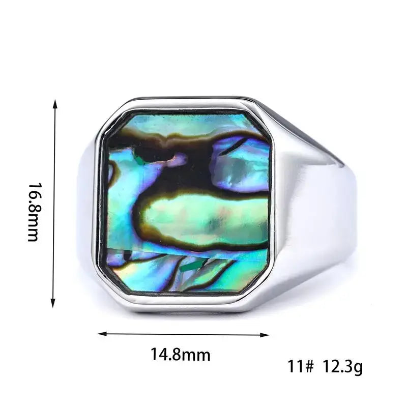 men-shell-ring-silver- mother of pearl shell ring-Men Shell Ring--shell ring-shell jewelry-beach outfit ring-beach style-boho style-bohemian jewelry-wedding style ring