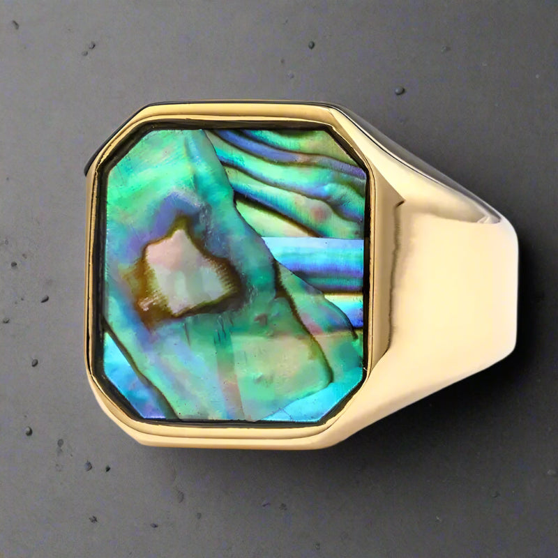 men-shell-ring-silver- mother of pearl shell ring-Men Shell Ring--shell ring-shell jewelry-beach outfit ring-beach style-boho style-bohemian jewelry-wedding style ring