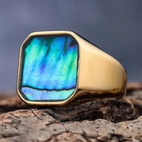 men-shell-ring-silver- mother of pearl shell ring-Men Shell Ring--shell ring-shell jewelry-beach outfit ring-beach style-boho style-bohemian jewelry-wedding style ring