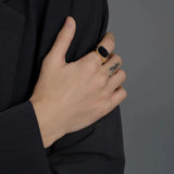 Minimalist Shell Ring-nacre shell ring- black shell ring-gold shell ring-silver shell ring shell ring