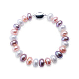 Multicolor Pearl Charm Bracelet-pearl bracelet-shell bracelet-shell jewelry-wedding bracelet-boho chic style
