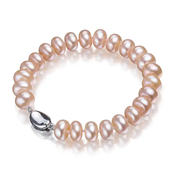 Multicolor Pearl Charm Bracelet-pearl bracelet-shell bracelet-shell jewelry-wedding bracelet-boho chic style