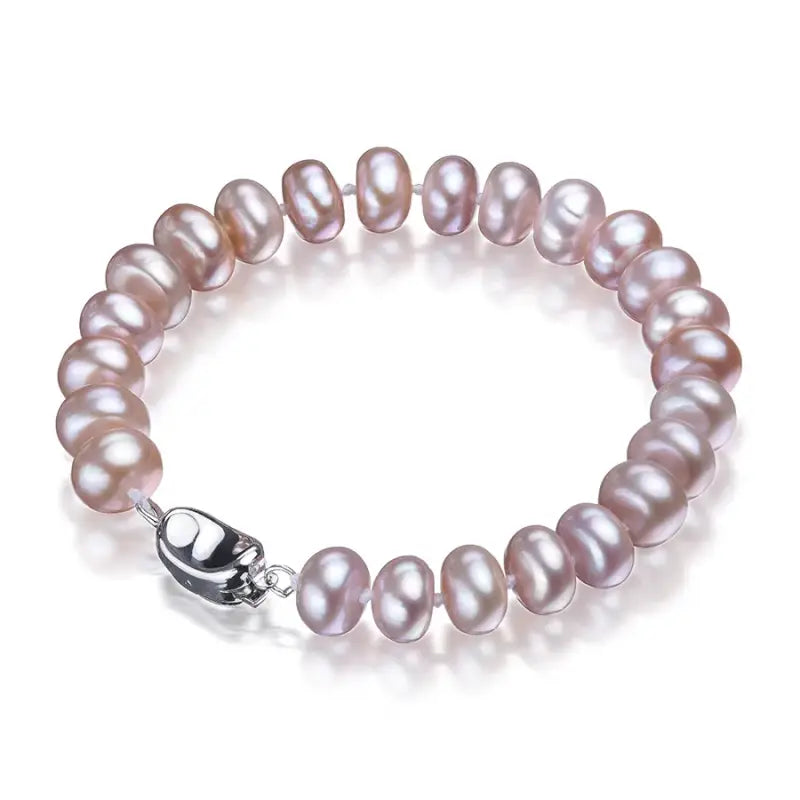 Multicolor Pearl Charm Bracelet-pearl bracelet-shell bracelet-shell jewelry-wedding bracelet-boho chic style