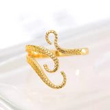 octopus-tentacle-filigree-ring-golden octopus ring-shell ring-starfish ring-shell jewelry-beach outfit ring-beach style-boho style-bohemian jewelry