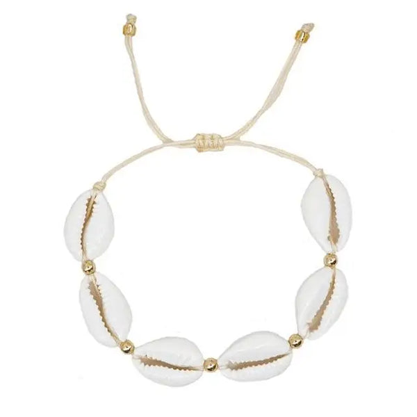 Pure White Cowrie Shell Bracelet