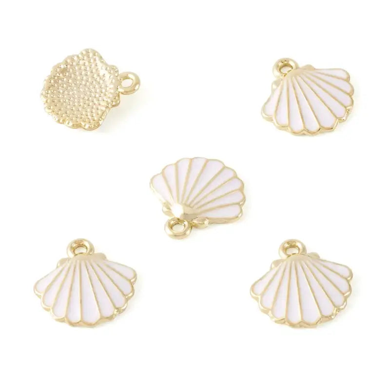 Scallop Shell Charms--Shell Charms-shell jewelry-shell pendants-boho chic style-bohemian jewelry-beach outfit jewelry