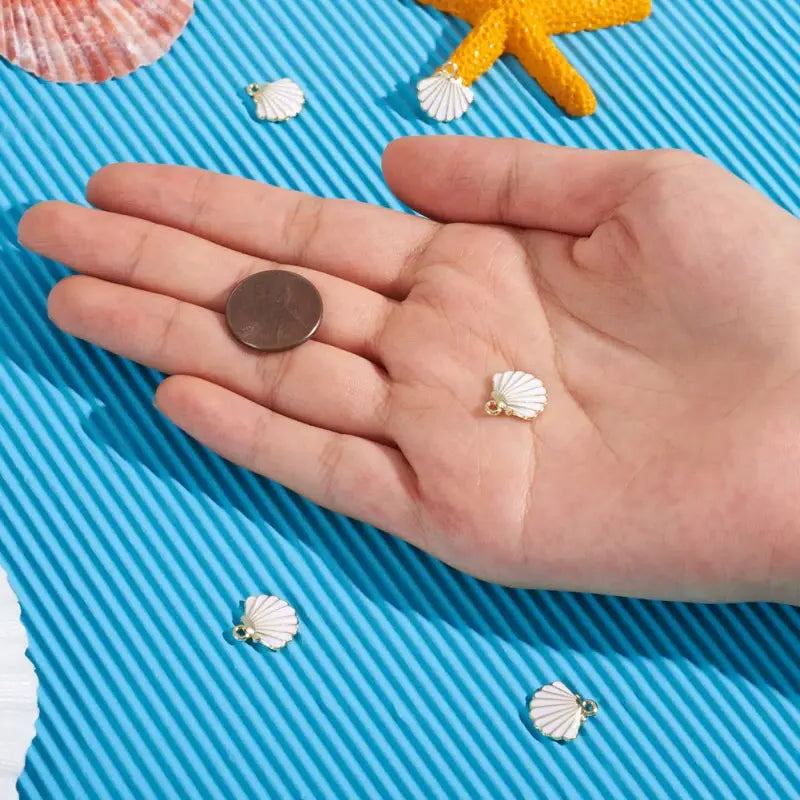 Scallop Shell Charms--Shell Charms-shell jewelry-shell pendants-boho chic style-bohemian jewelry-beach outfit jewelry