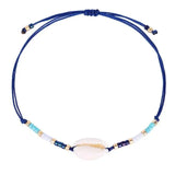 Seafloor Cowrie Shell Anklet - Shell ancklets- 
coastal look-beach style-shell jewerly-
shell earrings-seashell jewelry-coastal jewelry-beach outfit-bohostyle-bohemian outfit