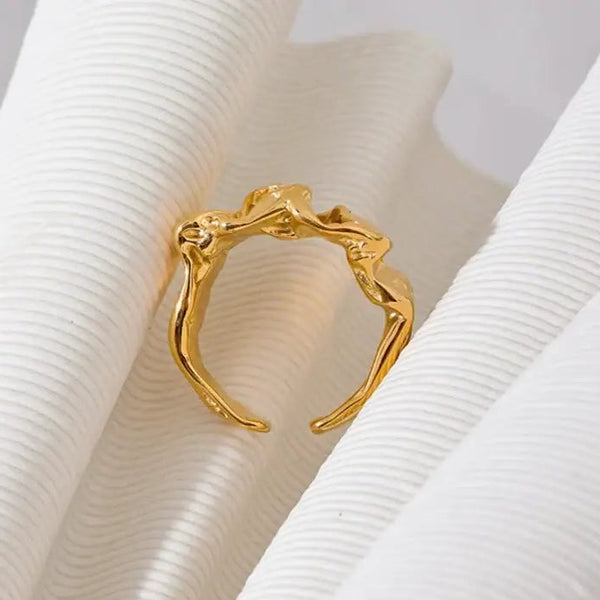 Seaweed Embrace Ring -seaweed ring-seaweed jewelry-shell ring -shell jewelry-boho look-bohemian jewelry