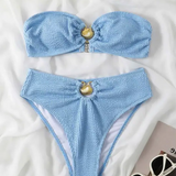 Shell Bikini Bandeau-shell swimwear-shell bikini-shell clothing-beach wear-beach outfit