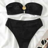 Shell Bikini Bandeau-shell swimwear-shell bikini-shell clothing-beach wear-beach outfit