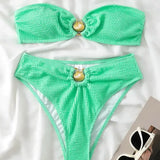 Shell Bikini Bandeau-shell swimwear-shell bikini-shell clothing-beach wear-beach outfit