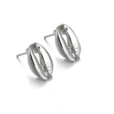 Silver Cowrie Earrings