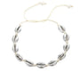 Silver Cowrie Shell Choker Necklace