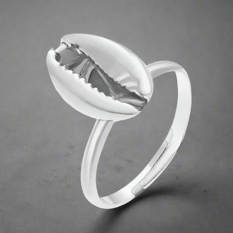 Silver Shell Ring-cowrie silver ring