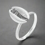 Silver Shell Ring-cowrie silver ring