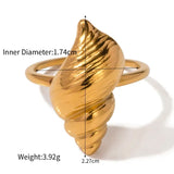 Spiral Conch Shell Ring-boho chic style-shell ring-gold shell ring-bohemian jewelry