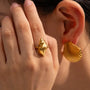 Spiral Conch Shell Ring-boho chic style-shell ring-gold shell ring-bohemian jewelry