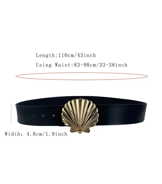 Vintage shell belt-shell belt-golden shell belt-gold shell belt conch shell belt-shell jewelry-boho chic style-weddind style belt-leather shell bet