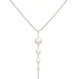 Elegant White Pearl Drop Pendant Necklace-shell jewelry-boho style-beach outfit-boho chic style-bohemian jewelry