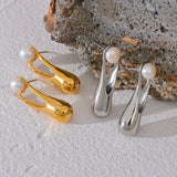 pearl drop earrings-pearl earrings-shell earrings-shell jewelry