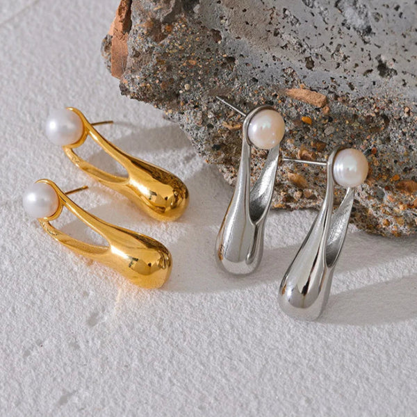 pearl drop earrings-pearl earrings-shell earrings-shell jewelry