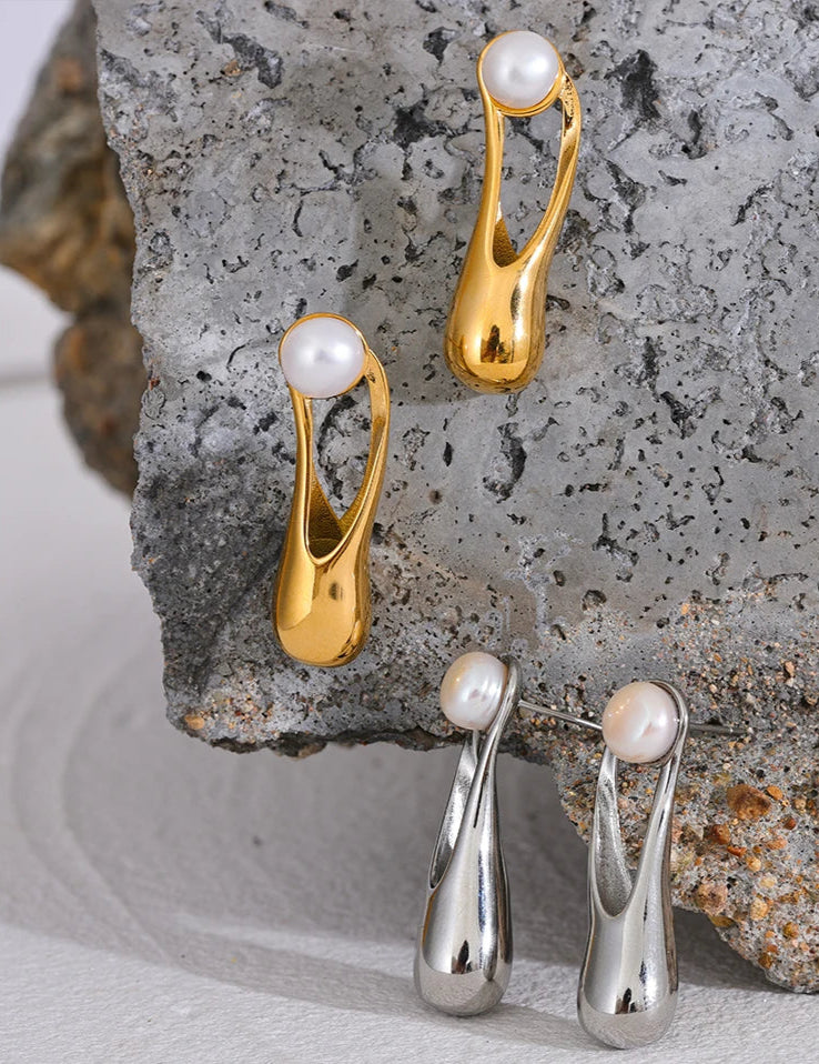 pearl drop earrings-pearl earrings-shell earrings-shell jewelry