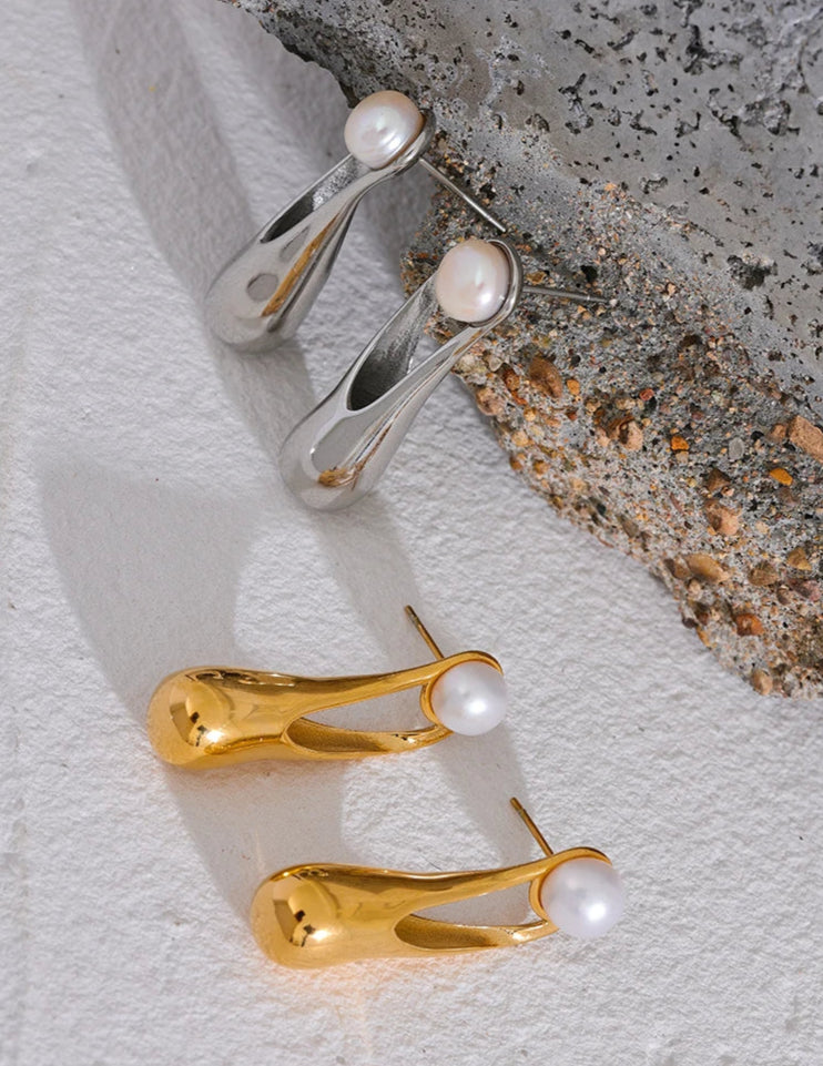 pearl drop earrings-pearl earrings-shell earrings-shell jewelry