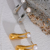 pearl drop earrings-pearl earrings-shell earrings-shell jewelry
