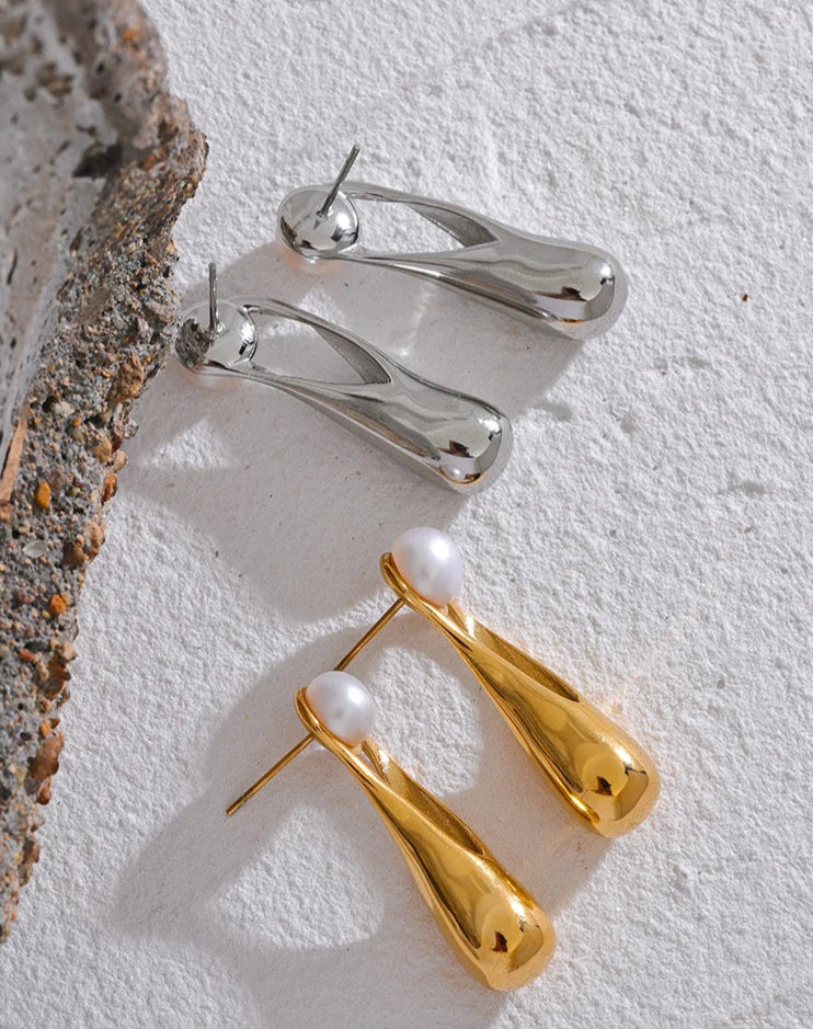 pearl drop earrings-pearl earrings-shell earrings-shell jewelry