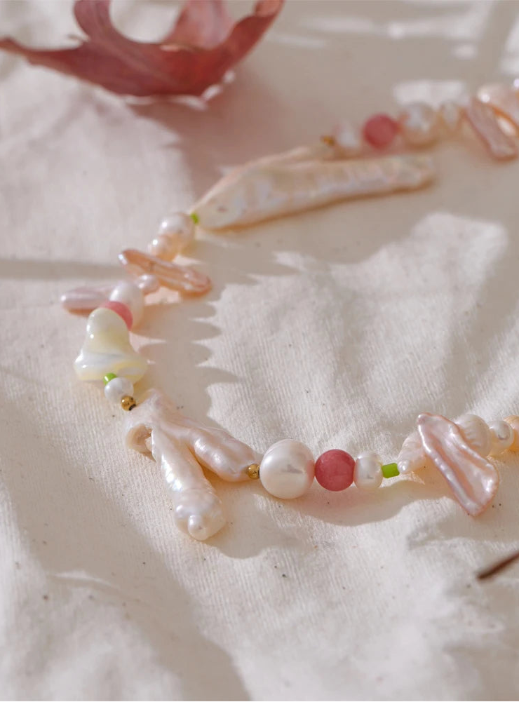 shell necklace-natural stone beaded necklace-gold beaded jewelry-shell jewelry-shell necklace-beaded necklace