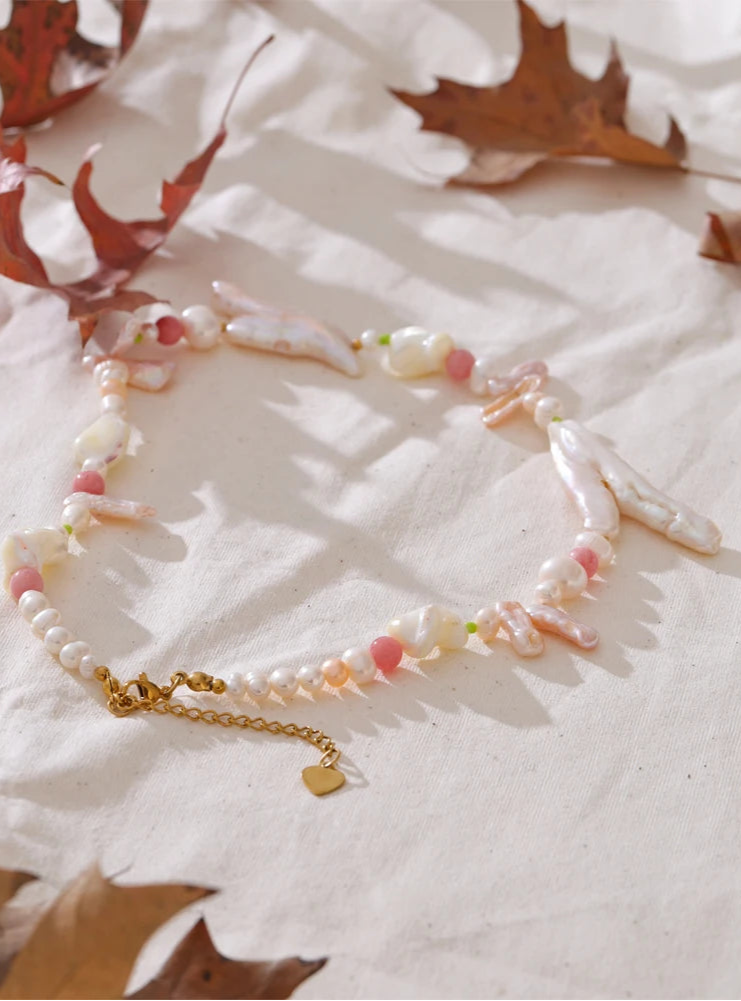 shell necklace-natural stone beaded necklace-gold beaded jewelry-shell jewelry-shell necklace-beaded necklace