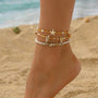 Boho_Seashell_Starfish_Anklet_Set-shell anklet-shell jewelry-boho style-beach outfit-boho chic style-bohemian jewelry-coastal look-beach style