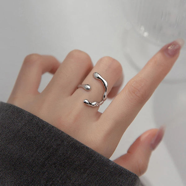 shell ring-silver shell ring-crystal pearl inspered ring-sterling silver pearl ring-shell jewelry