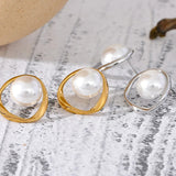 pearl earrings- gold pearl earrings-silver pearl earrings-shell jewelry