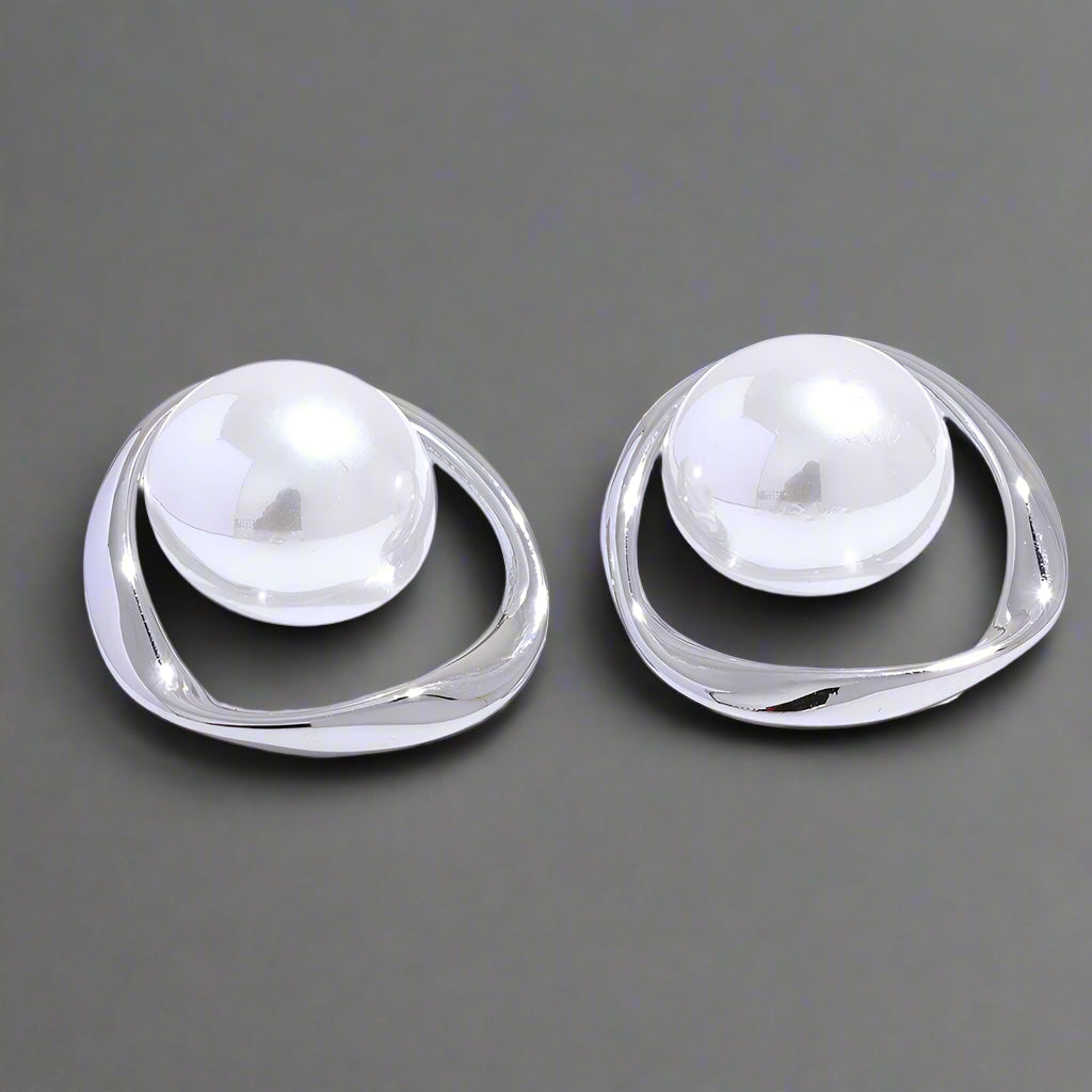 pearl earrings- gold pearl earrings-silver pearl earrings-shell jewelry