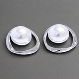 pearl earrings- gold pearl earrings-silver pearl earrings-shell jewelry