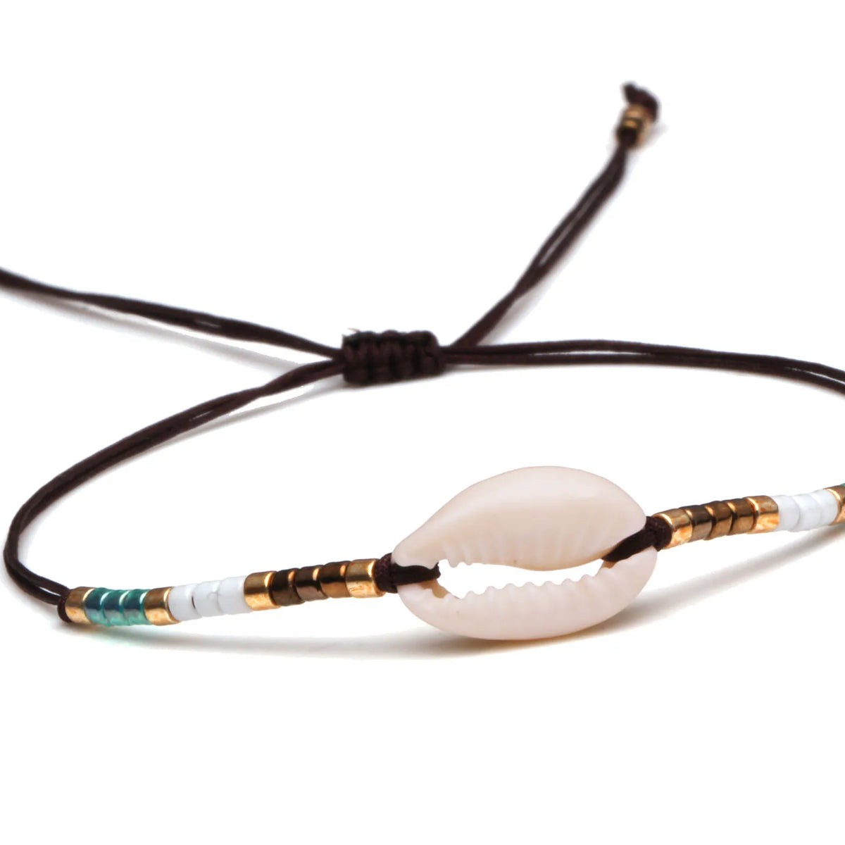 Drift & Glow Cowrie Bracelet for Boho Beach Souls_shell bracelet- 
coastal look-beach style-shell jewerly-
-seashell jewelry-coastal jewelry-beach outfit-bohostyle-bohemian outfit
