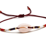 Drift & Glow Cowrie Bracelet for Boho Beach Souls_shell bracelet- 
coastal look-beach style-shell jewerly-
-seashell jewelry-coastal jewelry-beach outfit-bohostyle-bohemian outfit