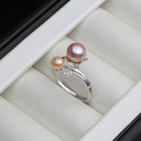  Pink & Purple Pearl Ring