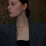 GeoLustre Shell Pendant Necklace-shell necklace-shell jewelry- mother of pearl shell necklace- nacre pendant