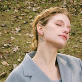 Golden Mother of Pearl Heart Drop Earrings-shell earing-nacre heart earrings-heart earrings-shell jewelry-gold earrings 