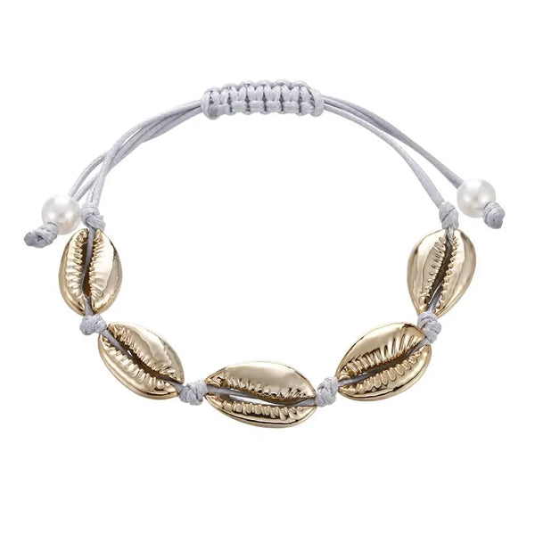 Colorful Cowrie Shell Bracelet – Rope Tie Boho Style