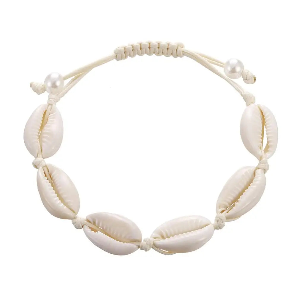 Colorful Cowrie Shell Bracelet – Rope Tie Boho Style