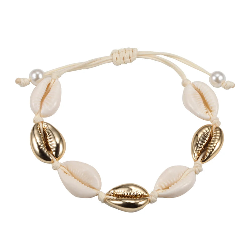 The Sun-Drenched Cowrie Charm Bracelet