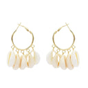  Lagoon Whisper Cowrie Hoops