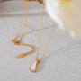 Liquid Pearl Pendant Shell  Necklace-shell necklace-nacre pendant shell necklace-mother of pearl shell necklace-mother of pearl pendant-gold necklace-chain necklace